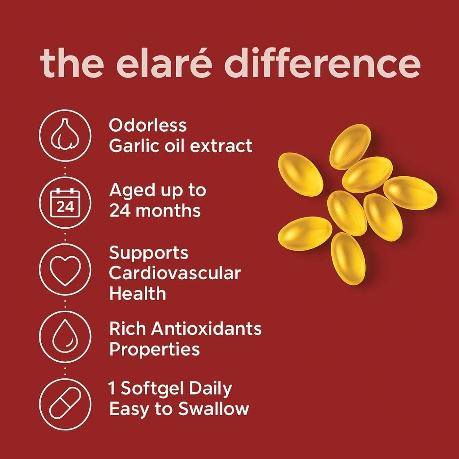 Aged Garlic Extract - 7500mg Odorless (Copy) Elare